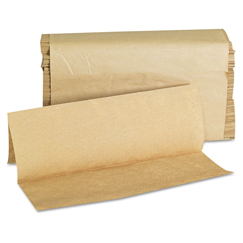 GEN 1508 Folded Paper Towels, Multifold, 9 x 9 9/20, Natural, 250 Towels per Pack (Case of 16 Packs) - Image 1